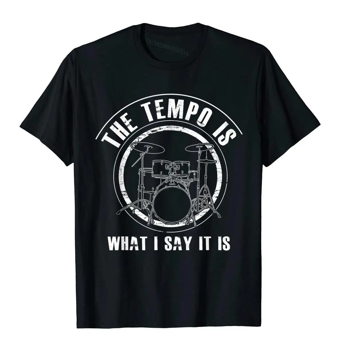 Мужская футболка с надписью The Tempo Is What I Say It забавная в подарок барабанщику топы