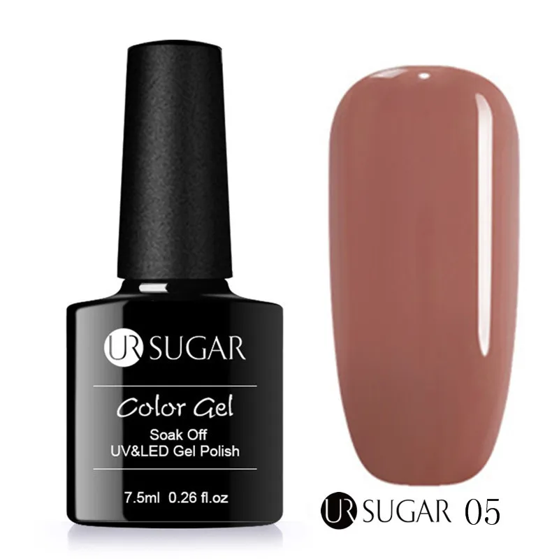 Pure 5 UR SUGAR 7,5 мл УФ лак для ногтей с блестками кофе серии голографические серебристые, лазерные блестки гель замочить от УФ светодиодный гель лак для ногтей, маникюр - Цвет: Pure 5