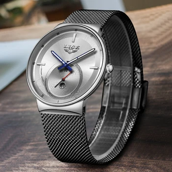 

LIGE 2019 New Mens Watches Top Brand Luxury Fashion Business Quartz Watch Men Casual Simple Waterproof Wrist Watch reloj hombre