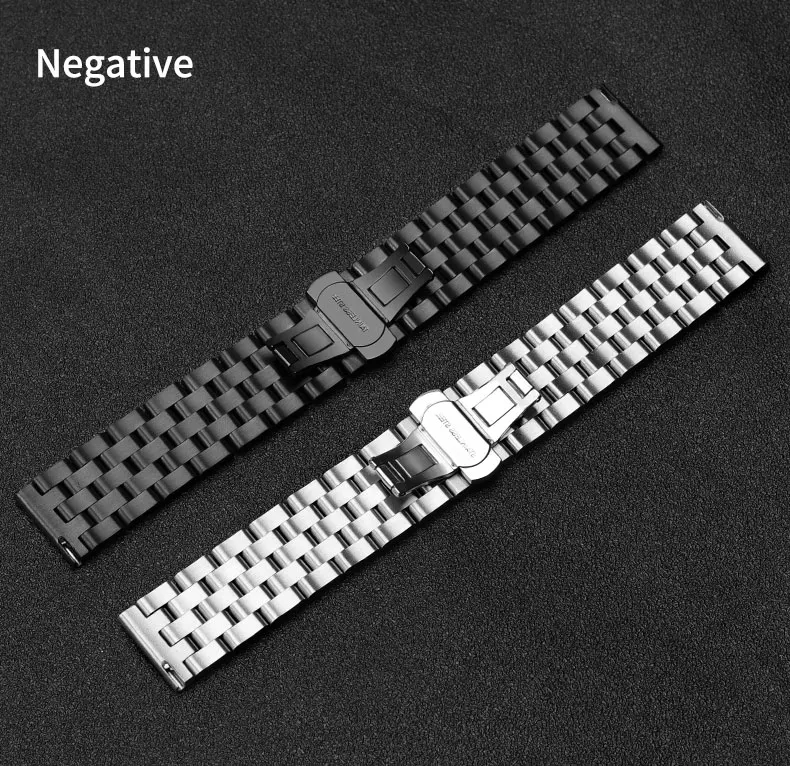 20mm 22mm For Samsung Galaxy 3 Watch 46mm S3 active 2 Metal Stainless Steel band for Amazfit GTR  Strap Amazfit Bip Huawei GT