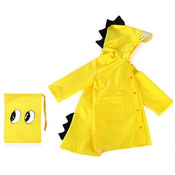 

New Cute Dinosaur Polyester Baby Raincoat Outdoor Waterproof Rain Coat Children Impermeable Poncho Boys Girls Rain Jacket