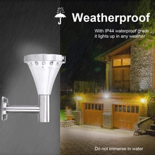 Солнечный светильник s Открытый, беспроводной датчик движения на солнечной энергии безопасности лампа для освещения газона настенный светильник для двора гаража сада тропинки