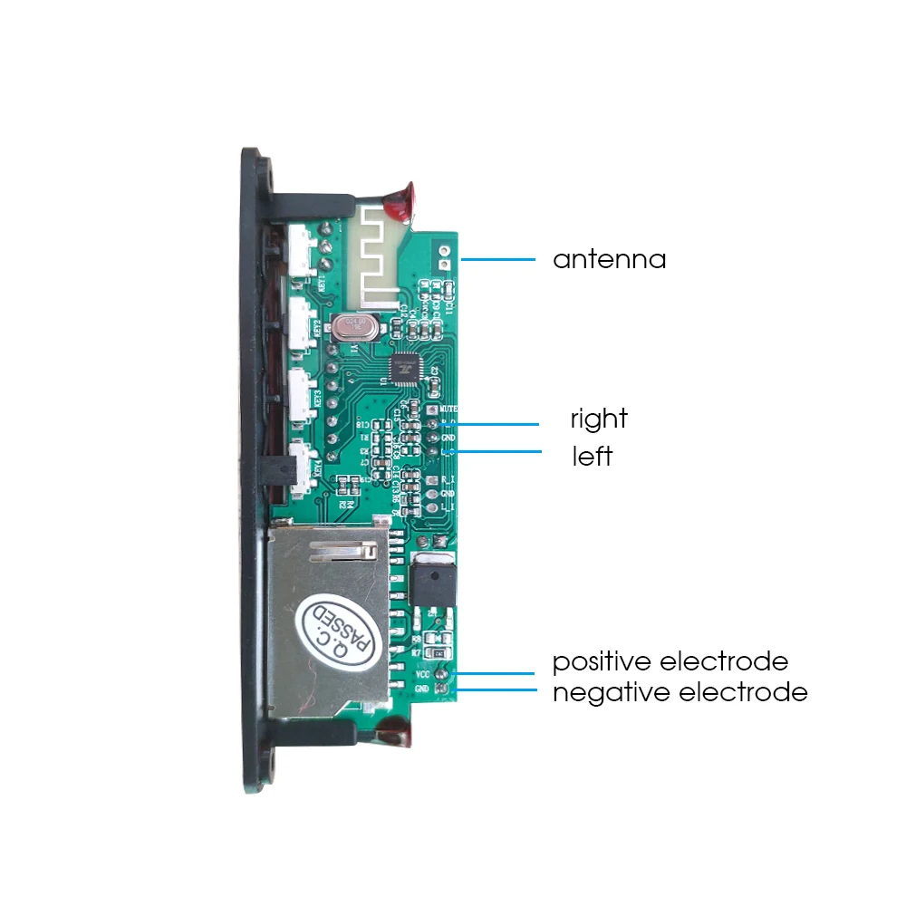 KEBIDU 5 в 12 В Bluetooth MP3 WMA декодер плата аудио модуль цветной экран Поддержка USB SD AUX FM аудио радио модуль Автомобильный Mp3 плеер