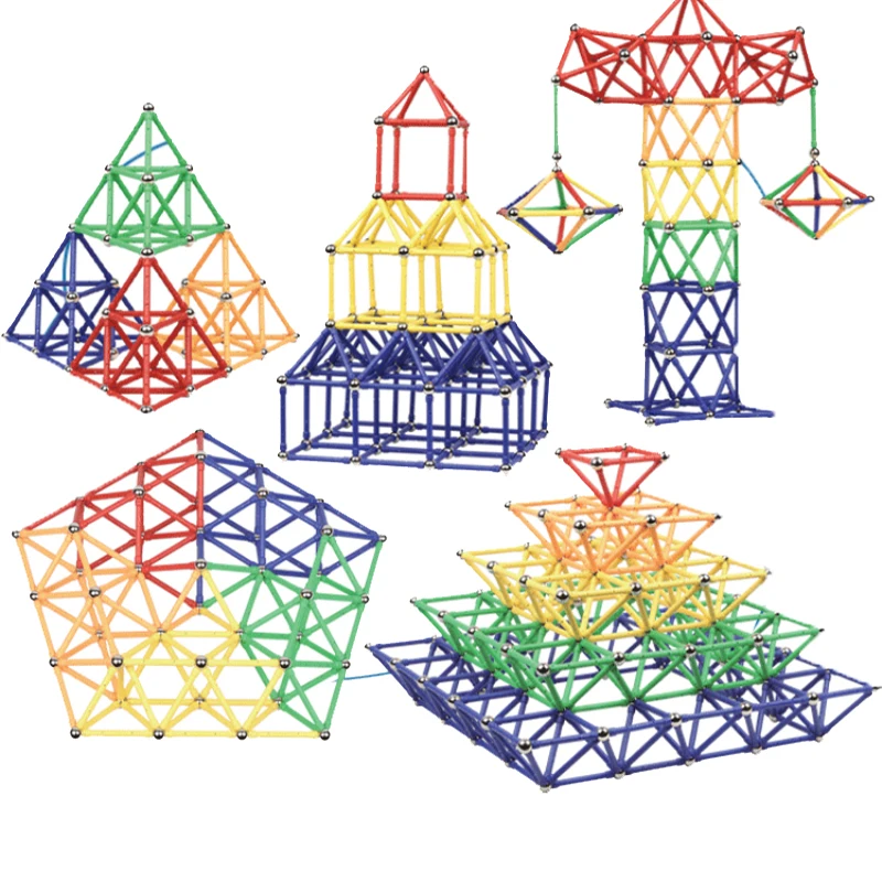 Интересные магнитные дизайнерские магнитные палочки шарики бар бусины Развивающие DIY Строительные наборы игрушечные наборы для детей интеллект