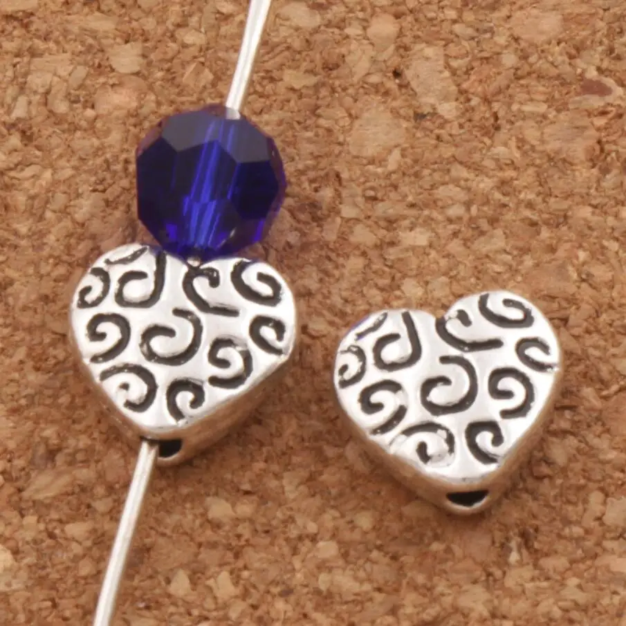 

Fancy Crafted Heart Charm 8.9x9.3mm 200pcs Zinc Alloy Spacers Loose Beads Jewelry DIY L1768