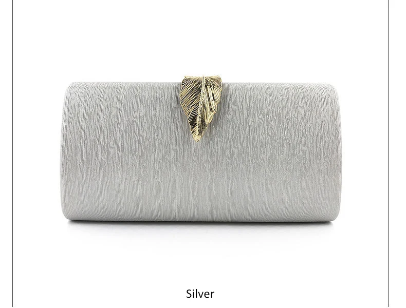 PU Leather Purse and Handbag Gold Metal Leaf Lock Clutch Bag Mini Summer Bag for Women Party Wedding Bridal Clutch Purse ZD1284