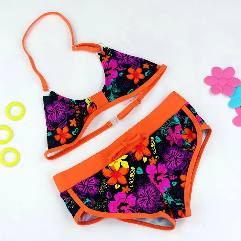 Купальный костюм из 2 предметов для маленьких девочек Детский комплект бикини с