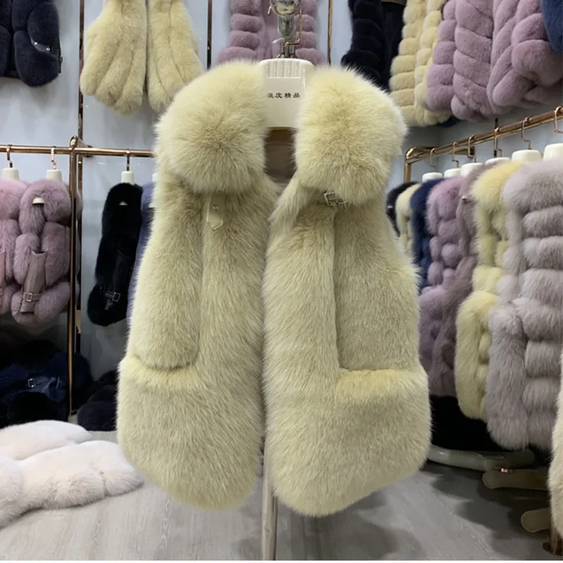 Короткий теплый зимний жилет из натурального Лисьего меха Модный женский жилет без рукавов из натурального меха горячая Распродажа короткий женский жилет