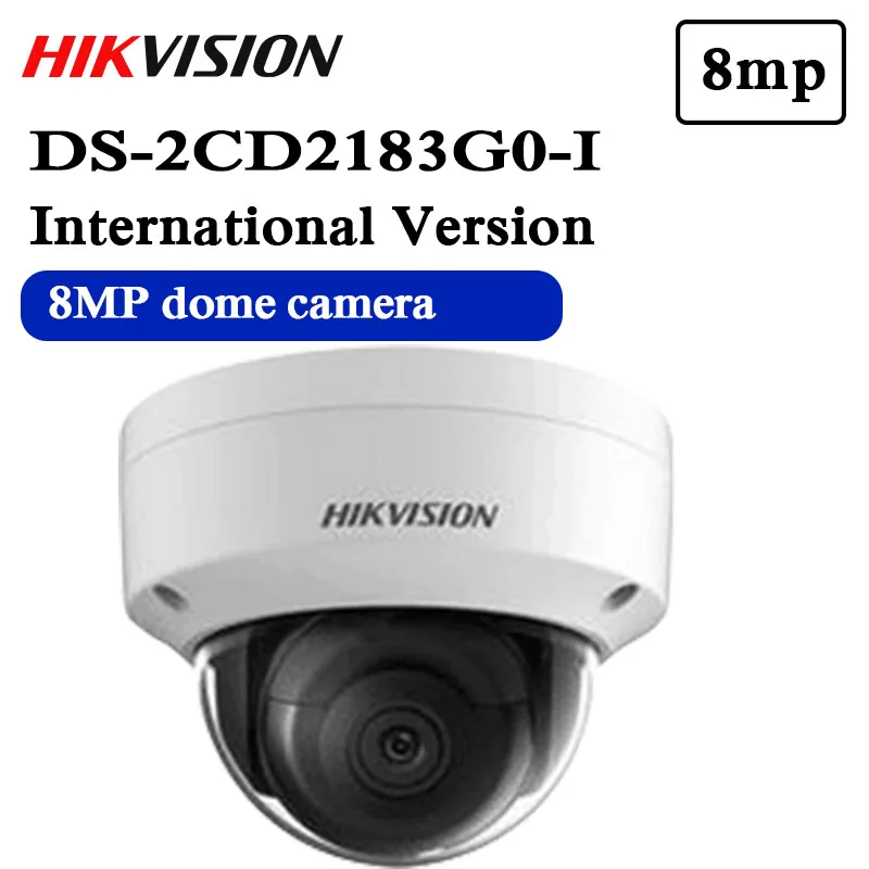 В наличии английская версия Бесплатная доставка DS-2CD2183G0-I 8MP Сетевая купольная