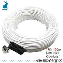 HRAG 100 м низкая стоимость 24K 17ohm углеродное волокно нагревательный кабель провод для обогрева пола нетоксичный без запаха Высокое качество нагревательный кабель