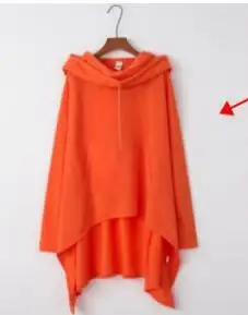 Модный Плащ, дизайн распродажа, толстовки, свитшоты для женщин, повседневные, Kawaii Harajuku, свитшоты для девочек, европейские Топы в Корейском стиле - Цвет: Оранжевый