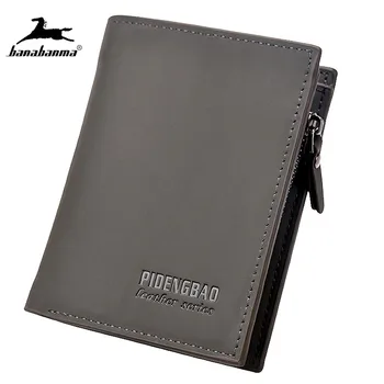 

men's wallet Small Purse Card Slot Zipper Coin Pocket short men wallets carteras Leather big capacity carteiras masculina 2020