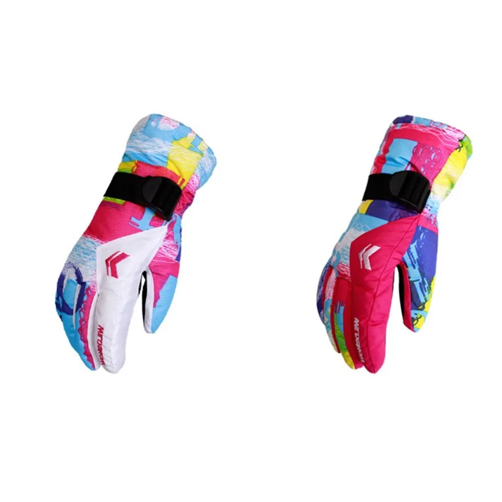 Парные женские мужские лыжные перчатки Сноуборд перчатки Снегоход Мотоцикл езда зимние перчатки ветрозащитный водонепроницаемый для снега перчатки