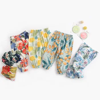 

2020 Summer Baby Mosquito Pants Floral Print Thin Section Baby Girls Pants Children Bloomers Pant Kids Clothes
