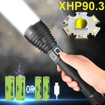 

XHP90.3 led flashlight torch high power tactical flashlights uab zoom rechargeable flash light camping hand lamp XHP70.2 Lantern