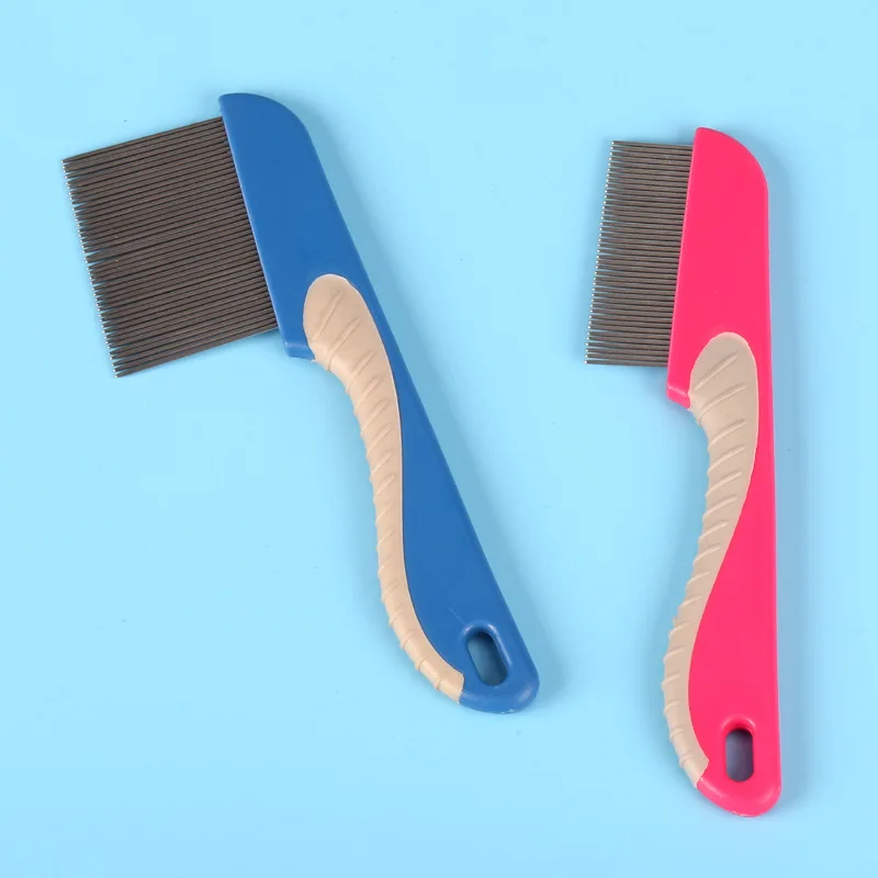 

Suef 1PC RANDOM COLOR Long and Short 2 Kinds of Pet Care Combs for Cat and Dog Pet Grooming Stainless Steel Comfort Flea Comb@2