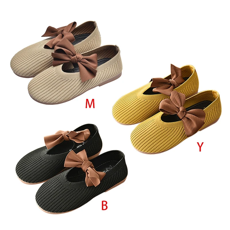 

Baby Girl Shoes Toddler Girl Shoes For Children's Anti-Slip Casual Walking Shoes Bowknot Design Soft Soled Princess Flats Shoes