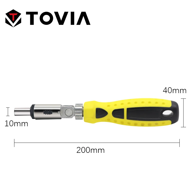 TOVIA 18pcs 1/4 Inch Ratchet Screwdriver Set Ph2 Bits Screwdriver Forward Reverse Hex Wrench Phillip Slotted Torx Bits