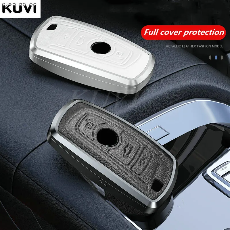 Aluminum Alloy Leather Car Key Case Cover For Bmw F20 F30 G20 F31 F34 F10 G30 F11 X3 F25 X4 I3 M3 M4 1 3 5 Series - - Racext™️ - - Racext 21