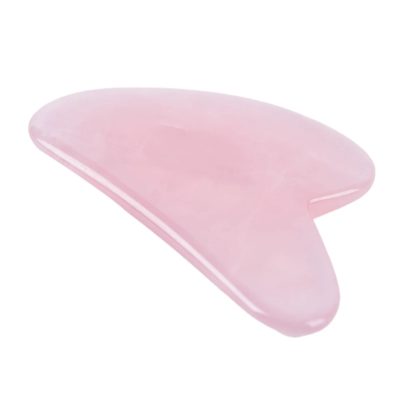 1PCS Rose Quartz Jade Natural Face Jade Guasha Board Natural Stone Scraper Tools For Face Body Pressure Therapy