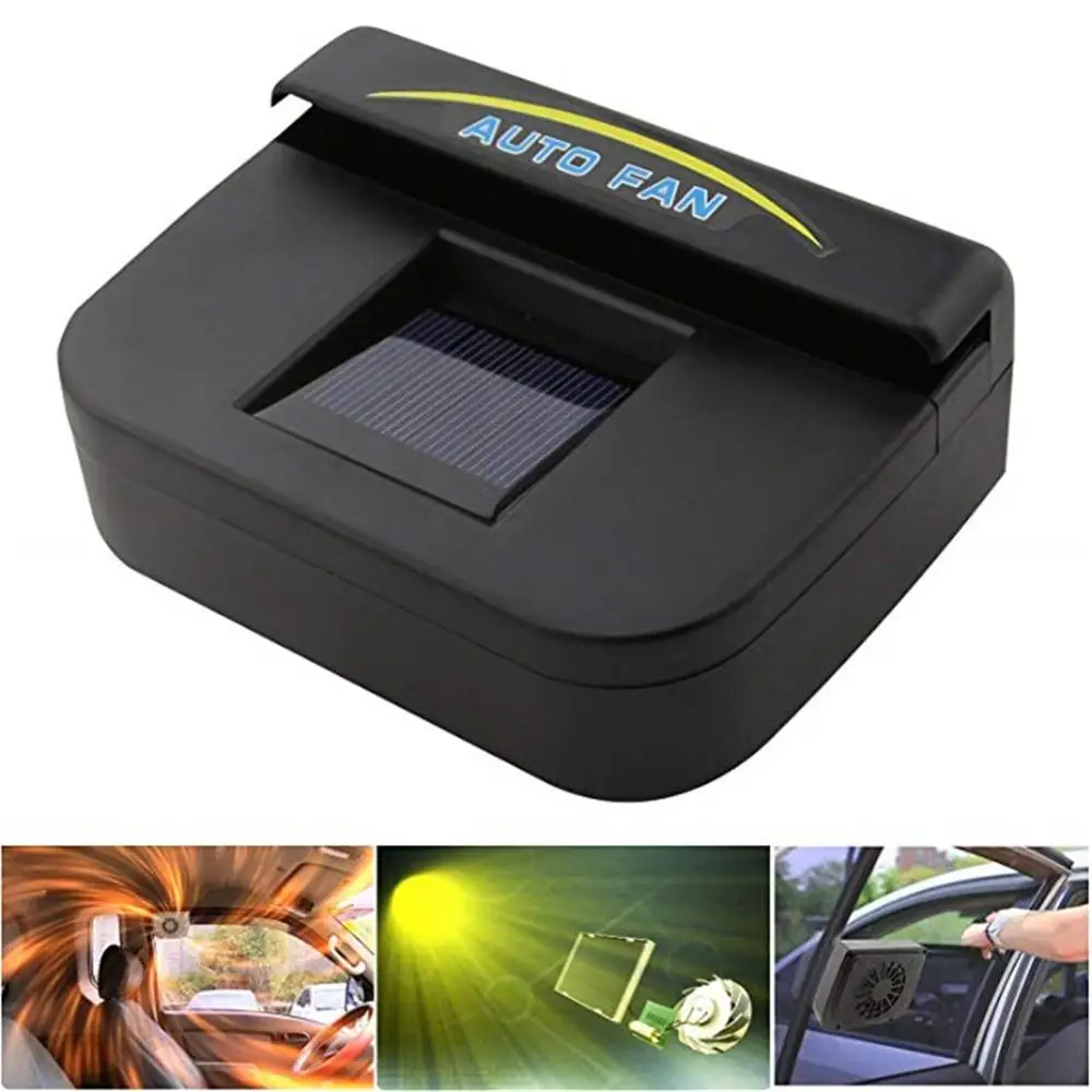 

Solar Powered For Car PC Window Windshield Auto Air Vent Cooling Fan Cooler Radiator Air Conditioner Ventilation