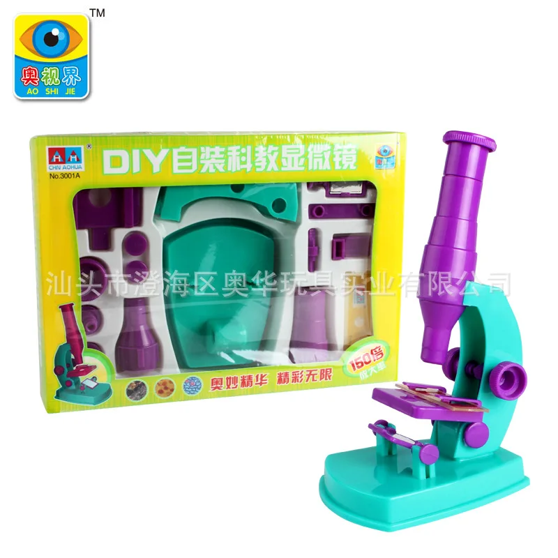 

Ao shi jie-DIY Disassembly Toy 150 Times Self-Loading Microscope 3001a Intelligence CHILDREN'S Toy