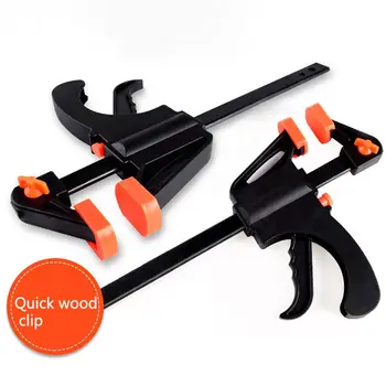 

4 Inch Wood Working Clamp Grip Heavy Duty F Clamp Clip Wood Working Quick Grip Bar Woodworking Clamps Ratchet Release Squeeze