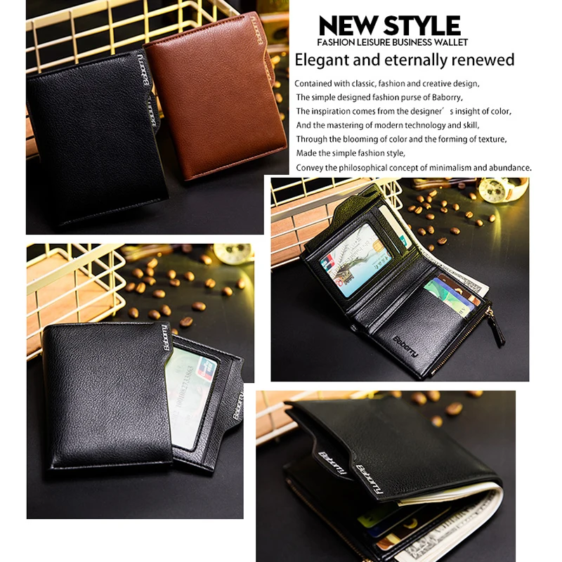 Tarjetero de a la moda para hombre, monedero con cremallera, antimagnético, identificación de frecuencia Rfid, 2022 - AliExpress Maletas y bolsas