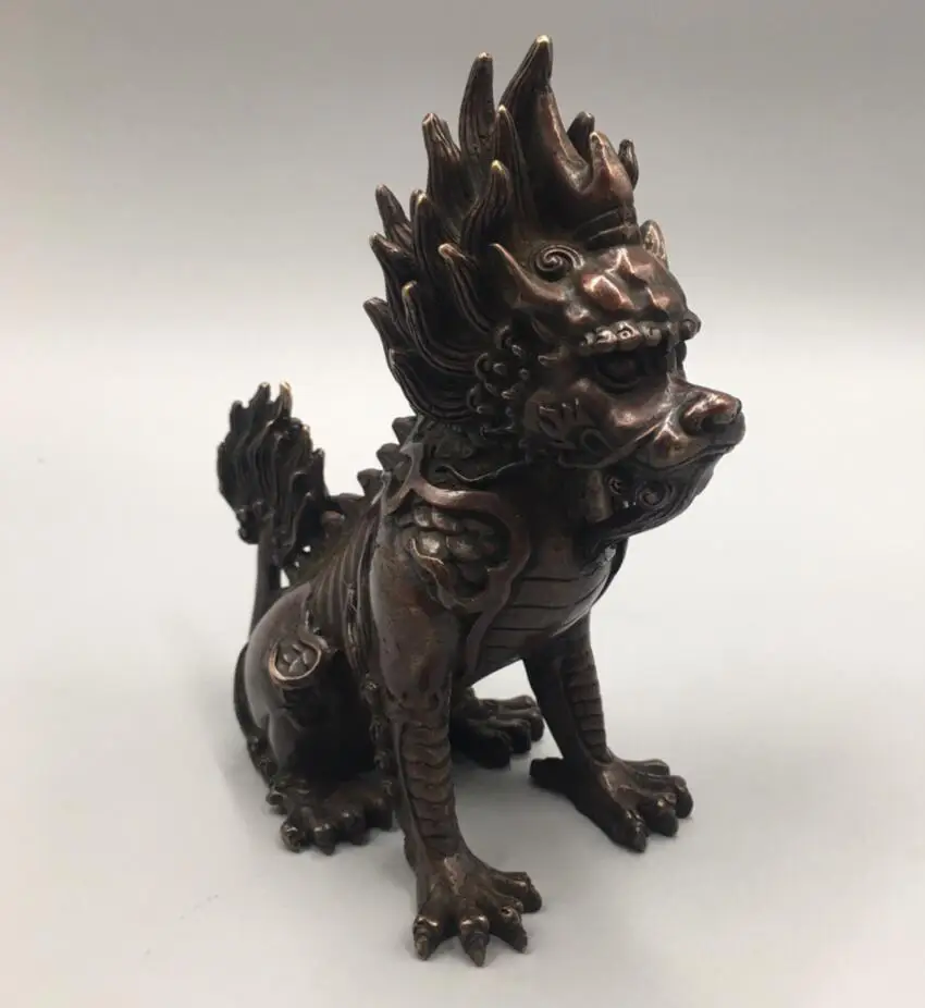 

Архаизированная латунная статуя фэн-шуй fire kirin для украшения дома