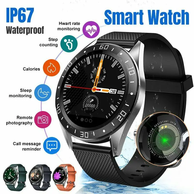 

GT105 Smart Watch Men Blood Pressure Heart Rate IP67 Waterproof Fitness Tracker