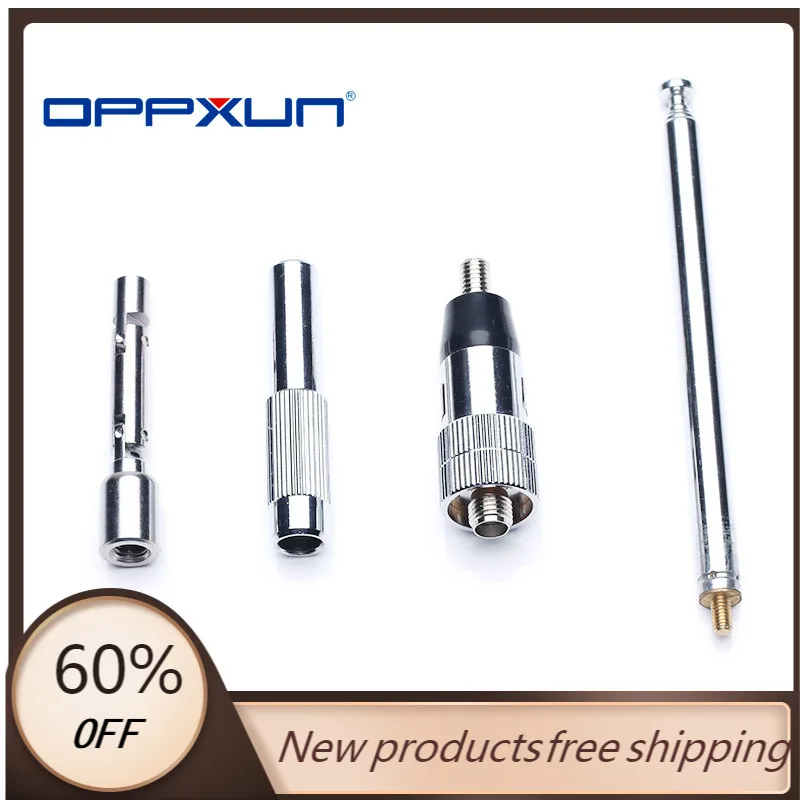 OPPXUN-radio telescópica de largo alcance, UHF, 400-470Mhz, alta ganancia, Metal flexible, 1 metro, Sma hembra, Ham, 2 vías, Antena Walkie Talkie