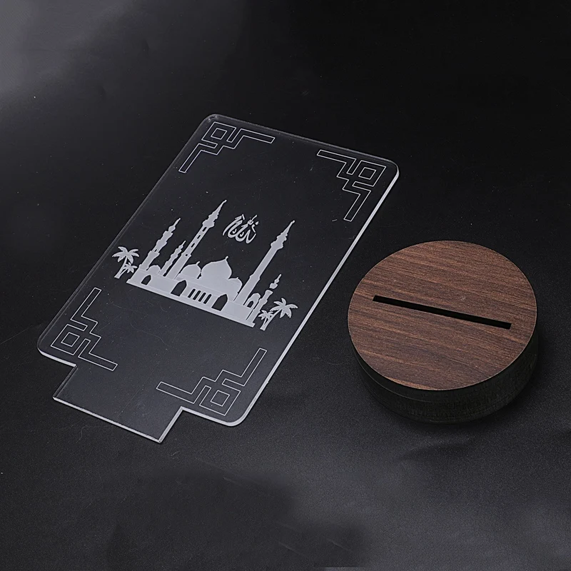 3D Eid Mubarak светодиодный настольный светильник Eid Al-Fitr декоративный Рамадан Kareem ночной Светильник Ramadan Mubarak Настольный светильник(Питание от Usb