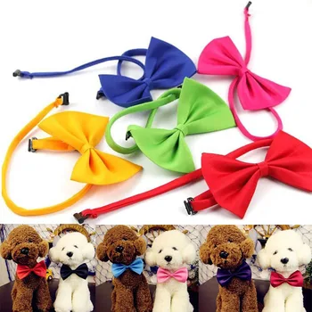 

100pcs Pet Dog Cat Bow Tie Cute Necklace Adjustable Strap for Puppy Bow Tie Cat Collar Accessories Pet Supplies Gift Wholesale