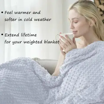 

1pc Cotton Gravity Blanket Quilt Embossed Crystal Velvet Gravity Breathable Sleep Blanket Perfect Special Strap Quilt Cover