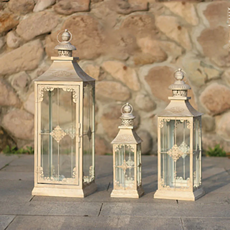 Us 60 0 50 Off Creative Chinese Style Candle Holders Wrought Iron Floor Wind Lamp Candle Wedding Decoration Mini Lantern Home Decoration 50x169 In