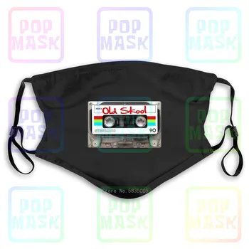 Cassette de Audio Old Skool Musique Pop Art Modèle Hommes Coton amplia máscara lavable reutilizable con filtro para niños adultos