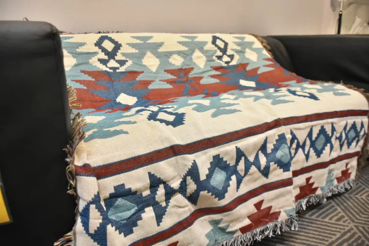 Повседневные пледы ковер украшение дома американская Геометрическая попа покрывало украшение одеяло для досуга кондиционер диван