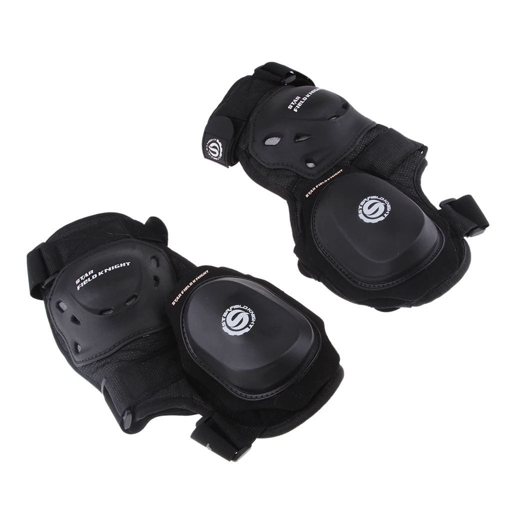 Motorcycle ATV Motocross Comfort Knee Shin Guard Pad Protection for Motorbike Mountain Biking Bicycle (Black)