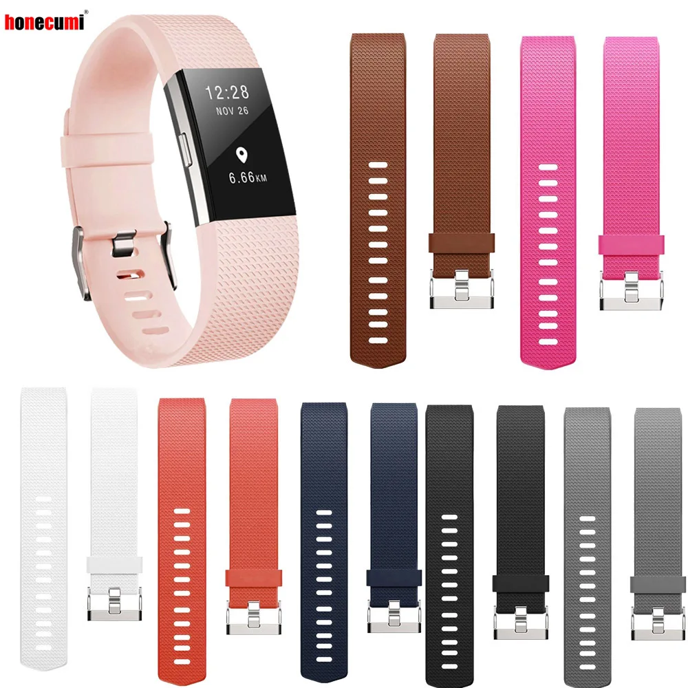 (CH2) Honecumi для браслета FitBit Charge 2 мягкий силиконовый сменный Браслет Smartwatc Sporting