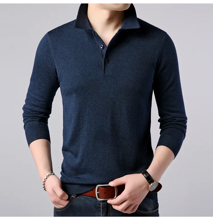 Свитер Мужской Классический Повседневный отложной воротник Pull Homme хлопок шерстяной пуловер для мужчин осень зима мягкие свитера