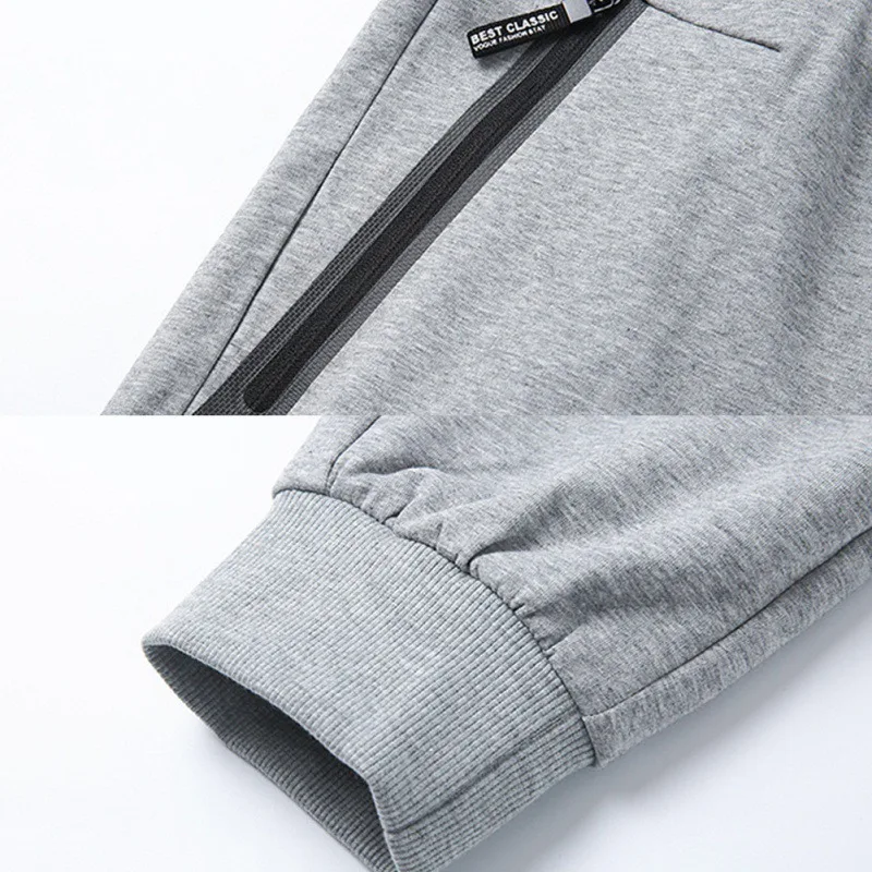 Autumn New Men\'s Trousers Fashionable Pants for Male Slant Zipper Pocket Tether Belt Pure Color Casual Pants Trouser