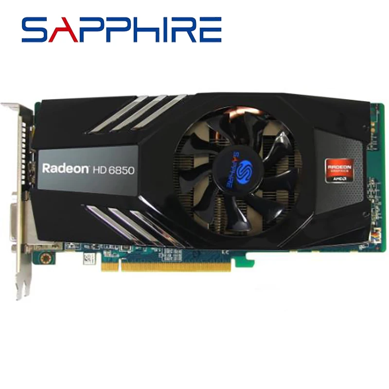 SAPPHIRE видеокарты GPU HD6850 1 ГБ для AMD Original Radeon HD 6850 GDDR5 видеокарты PC Компьютерная игра не используется для майнинга|Графические карты|   | АлиЭкспресс