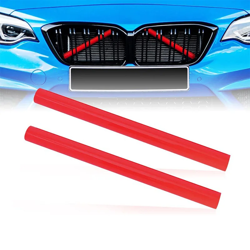 Red Grill Stripes for BMW F30 F32, Kidney Grille Inserts Trim for BMW 3 4  Series (F20 F30, Red)