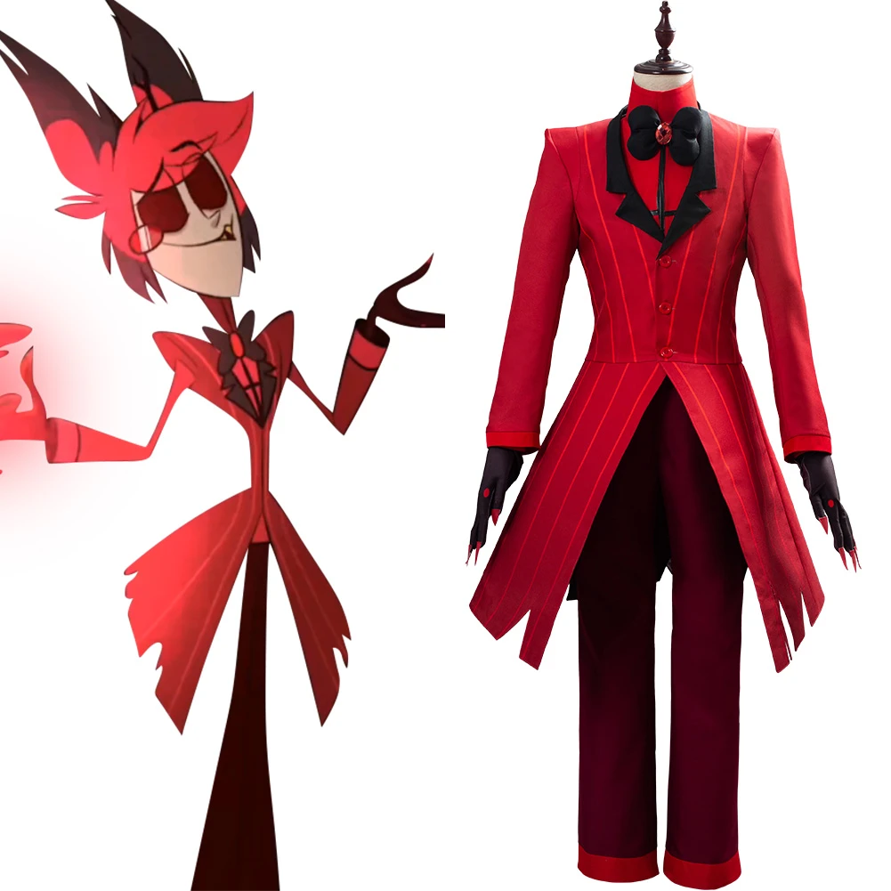 Hazbinコスプレホテルalastorラジオ悪魔制服衣装カーニバルクリスマスコスチュームレッドスーツマルディグラアニメコスプレ Anime Costumes Aliexpress