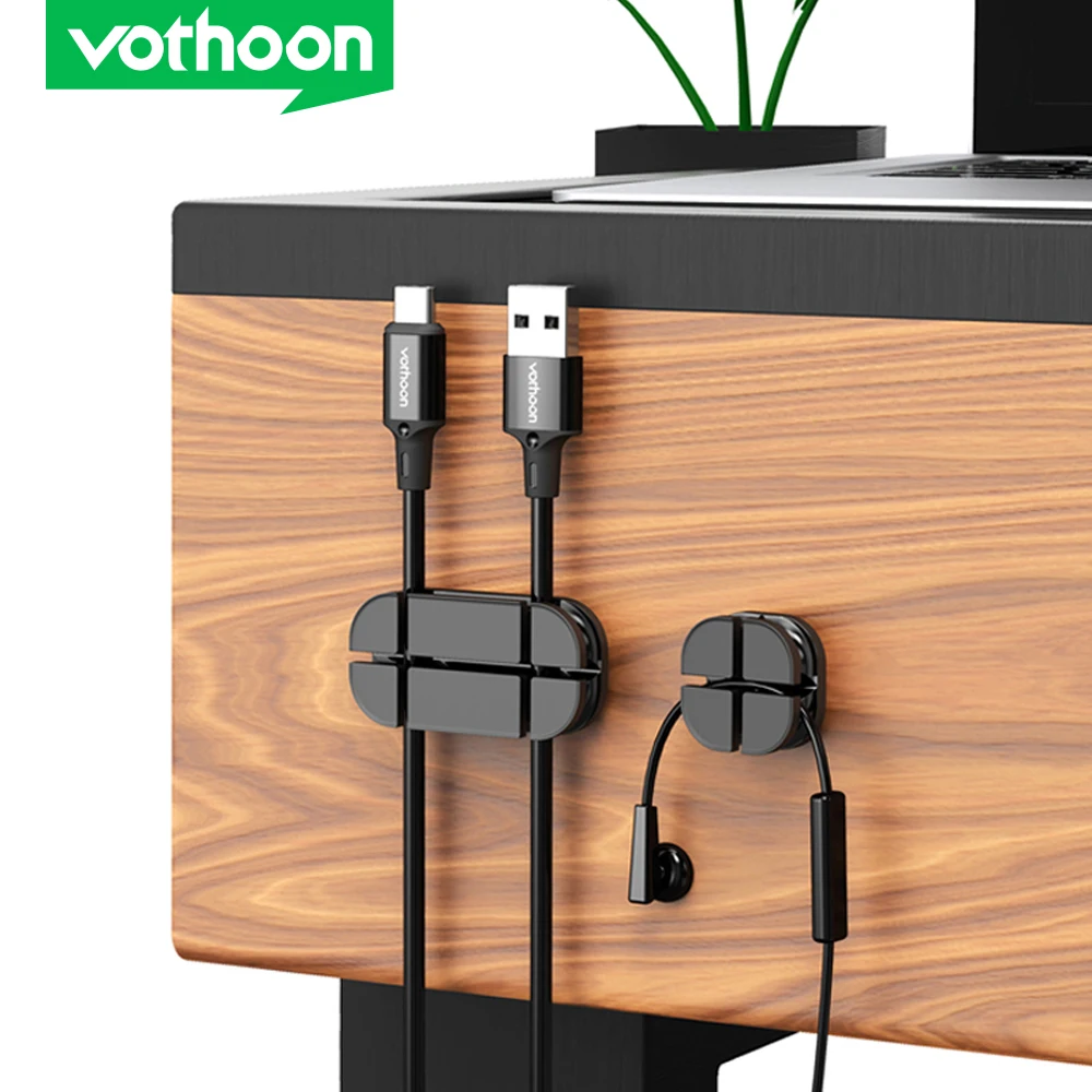 Кабельный органайзер Vothoon силиконовый держатель для кабеля с гибкими зажимами