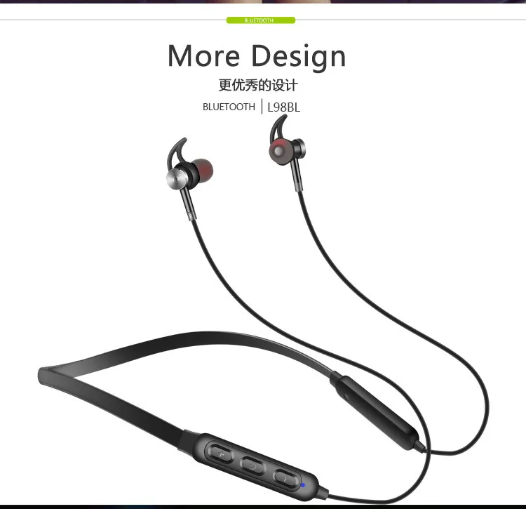 Магнитная Беспроводная гарнитура Bluetooth 5,0, водонепроницаемая стереогарнитура с защитой от пота, бинауральная подвесная гарнитура для шеи