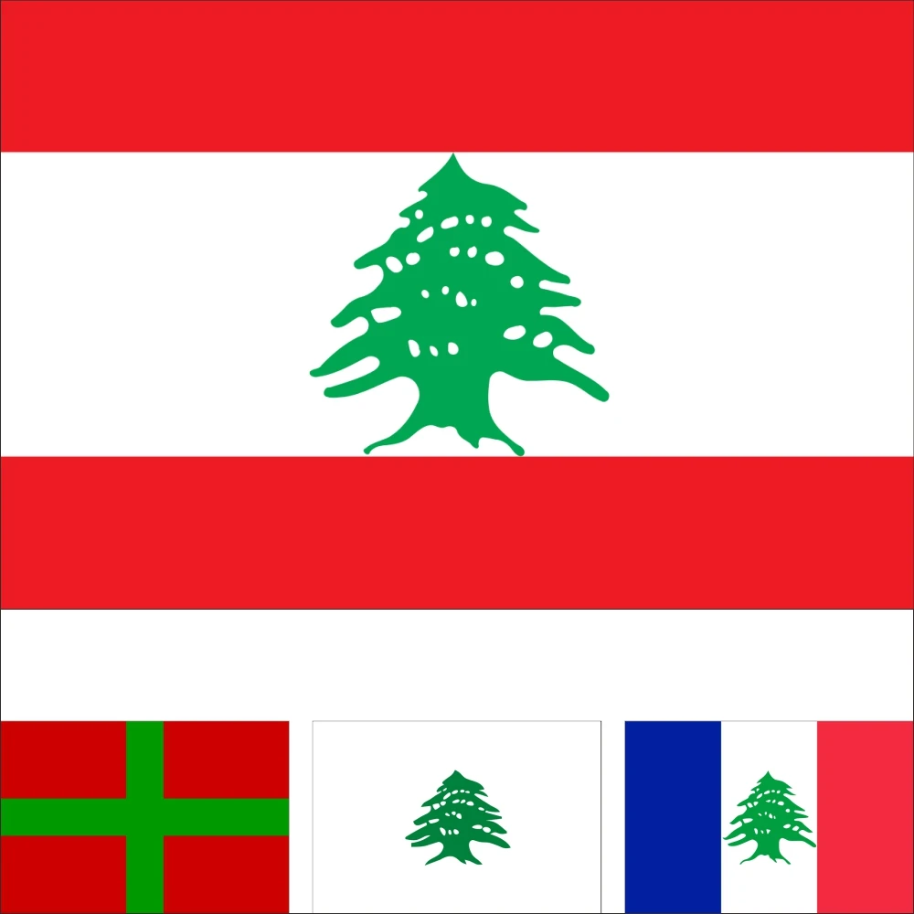 

Lebanon National 1943 History Flag 3X5ft Royal Standard Banner 90X150cm Lebanon During French Mandate 1920