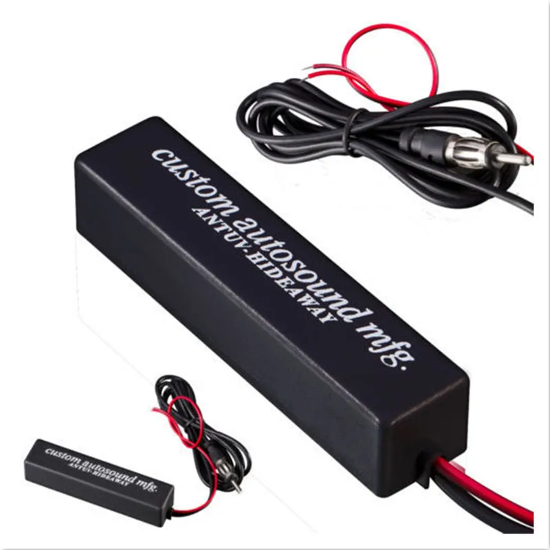 

1Pc Black Universal Car Electronic Stereo Radio AM FM Hidden Amplified Antenna Kit for Boat Truck ATV for VW Audi Ford