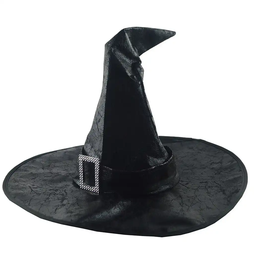 Jaycosin Women S Large Ruched Witch Hat Accessory For Holiday Halloween Party Dark Medieval Wizard Hat Cosplay Hats Aliexpress