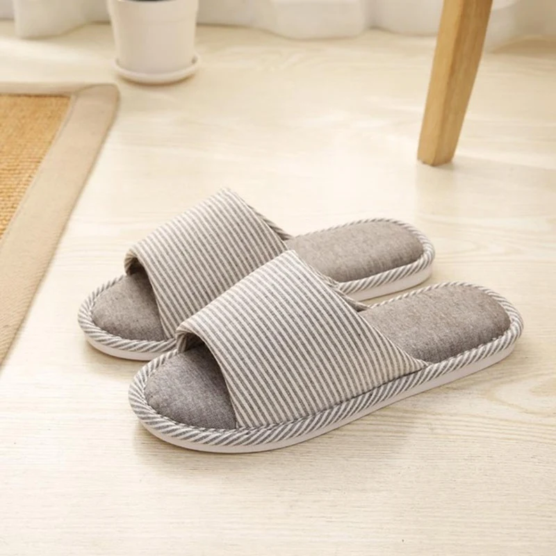 Men Home Non-slip Slippers Couple Autumn Home Open-toes Style Slippers Home Slippers for Men Casual Male Outside Walking Shoes